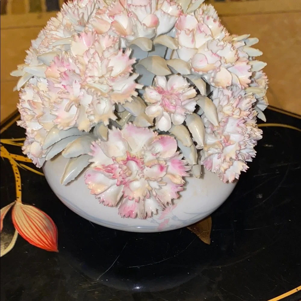 Royal Doulton Blush Pink and Cream Porcelain Floral Arrangement